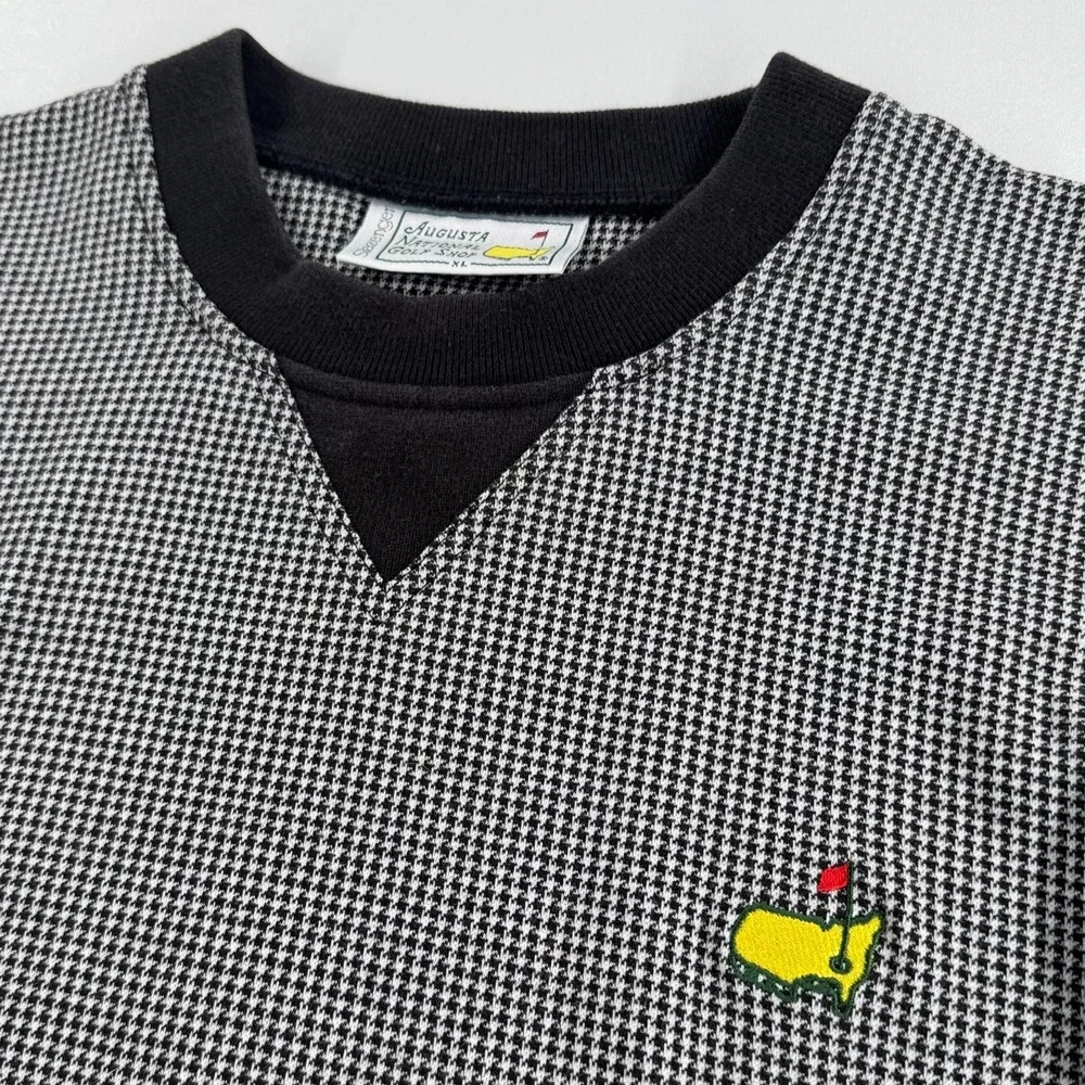 Slazenger Black & White Patterned Sweatshirt with Yellow Logo